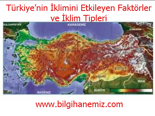 turkiye nin iklimini etkileyen
