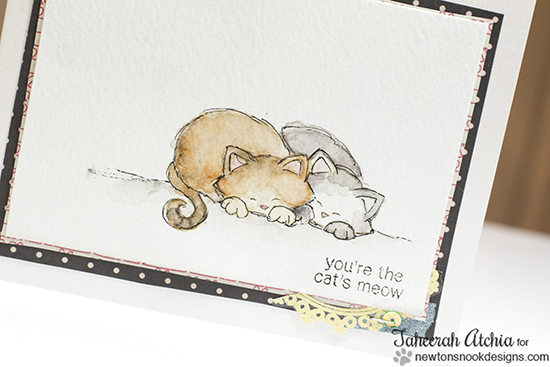 Cat's Meow Card by Taheerah Atchia  | Newton's Antics Stamp set by Newton's Nook Designs