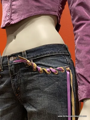 Beyonce's ribbon-decorated jeans in Levi Strauss: A History of American Style show at The Contemporary Jewish Museum in San Francisco, California