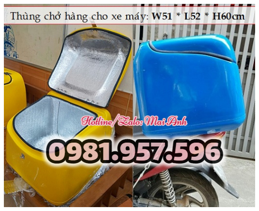 Thùng giao hàng dung tích 60L, thùng giao hàng dung tích 70