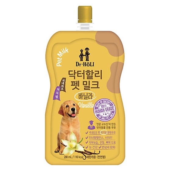 DR.HOLI PET MILK VANILA – SỮA TƯƠI UỐNG DÀNH CHO CHÓ HƯƠNG VANILA 200ML