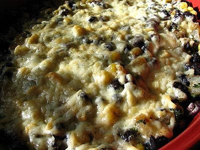 Black Bean & Corn Bake With Cheese Topping