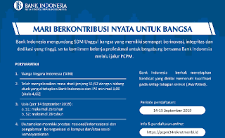 Lowongan BUMN Bank Indonesia 2019