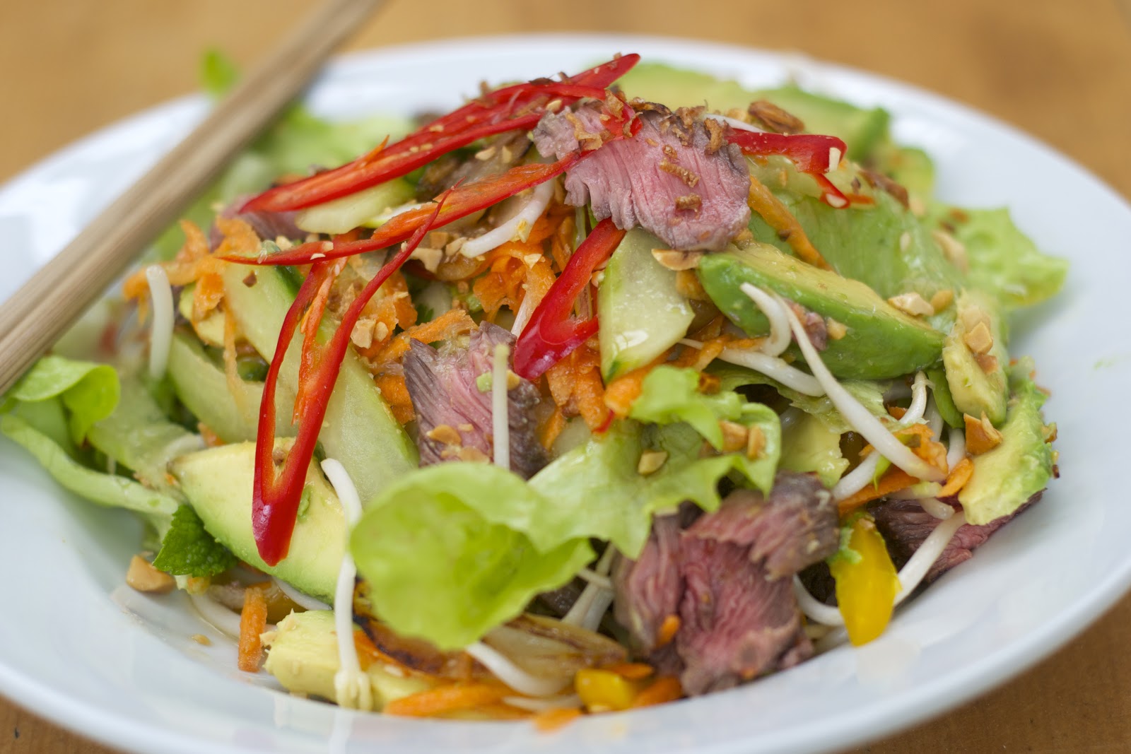 nz flavour: beef salad with thai dressing