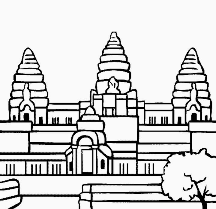 Gambar Mewarnai Candi Prambanan