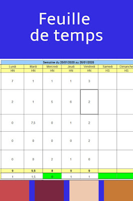 Feuille de temps excel