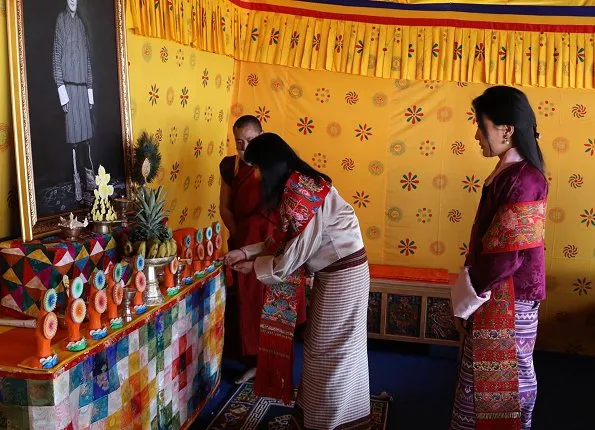 Queen Jetsun Pema of Bhutan attended the first foundation day of the Jigme Dorji Wangchuck National Referral Hospital in Thimphu. Style of Queen Jetsun Pema