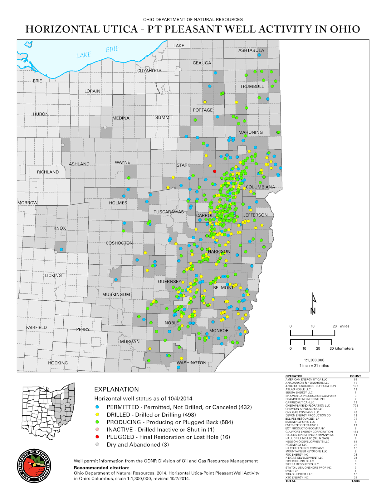 ODNR Posts Updated Utica Shale Map
