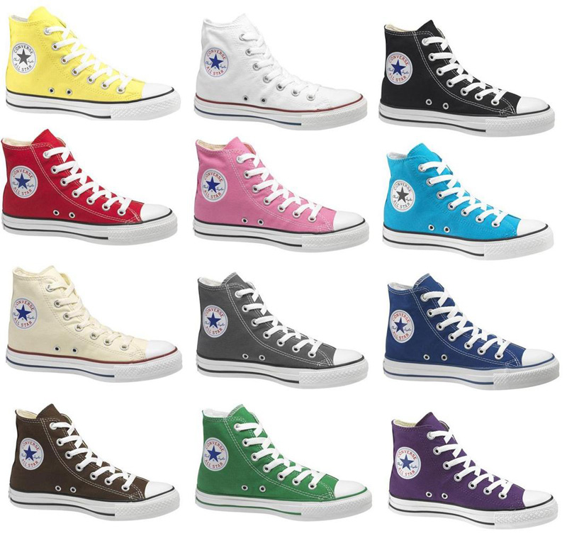 Color Chart For The Converse All Star Tennis Shoes