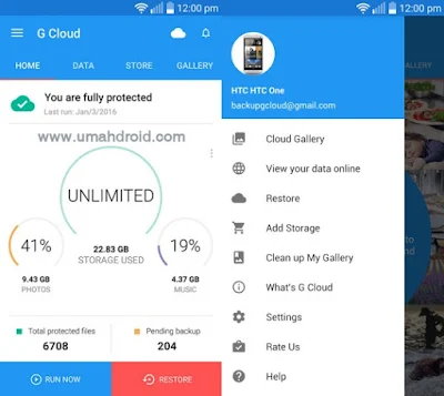 G Cloud Storage Service Apps Android