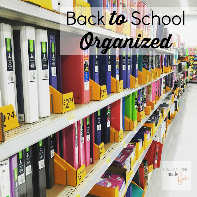 Back to School Organized :: OrganizingMadeFun.com