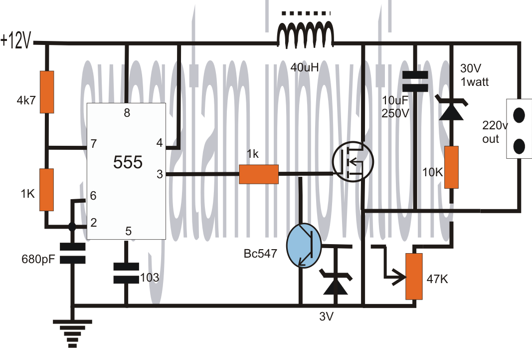 inverter circuit 500va,400va,200va,150va,100va