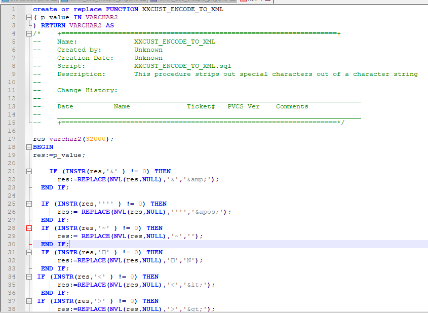Function to remove unwanted characters etc in the output of xml tags in XML PUBLISHER