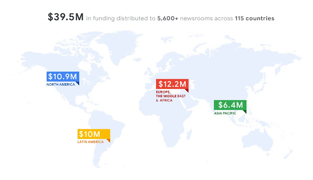 Map of the world showing investment numbers by region