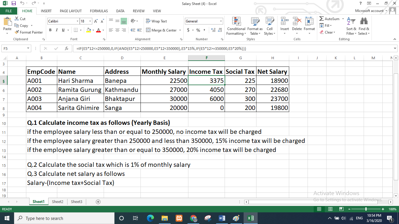 How To Calculate Tax In Excel Using If Function Haiper