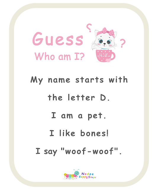 Guessing for Kids -  Who am I? - I am a dog