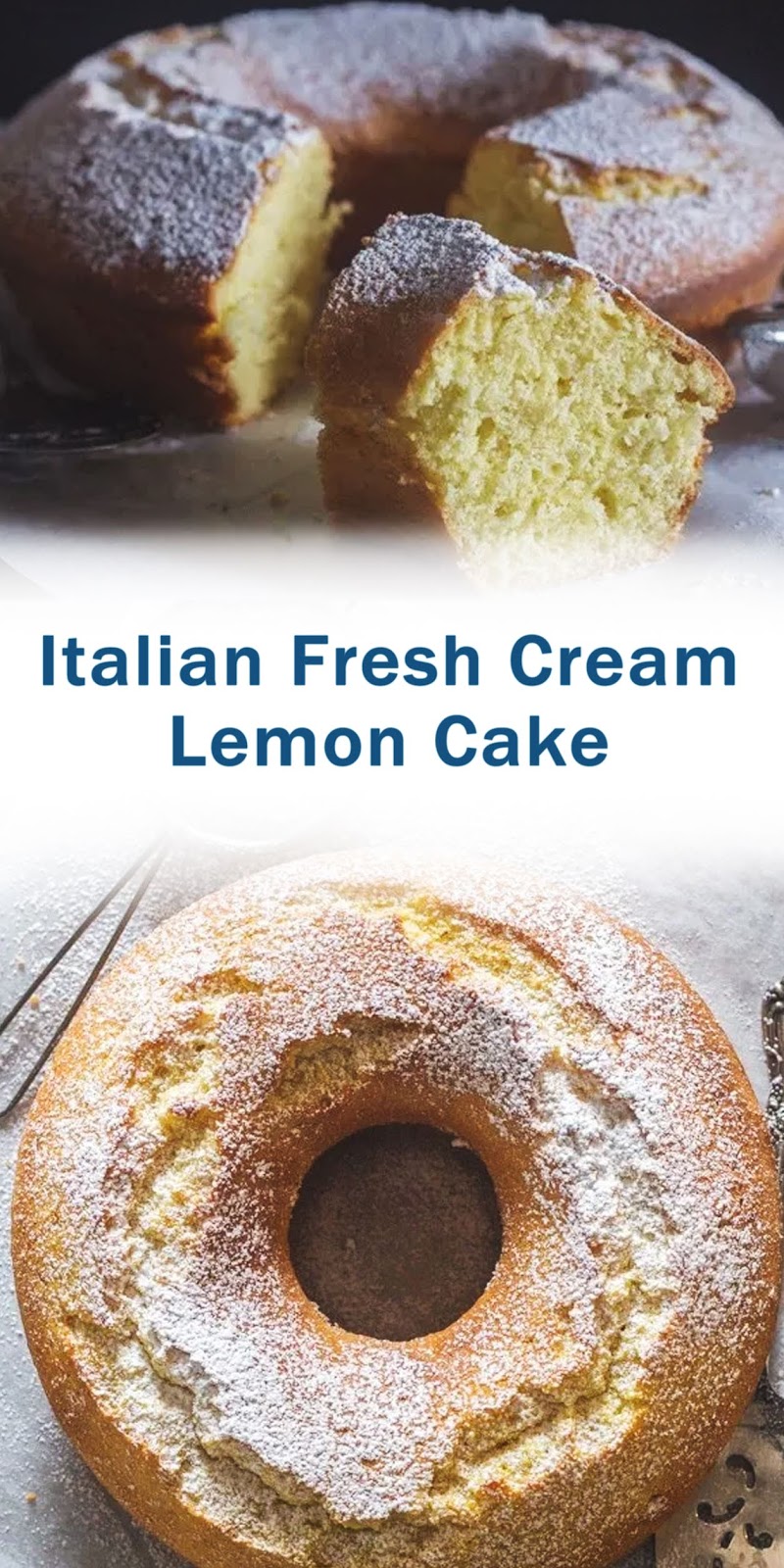 Italian Fresh Cream Lemon Cake
