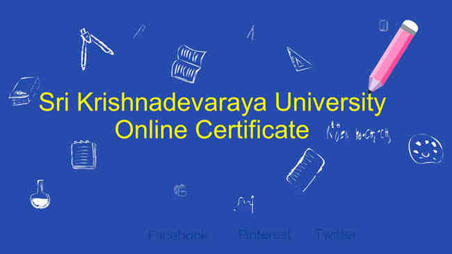 Sri Krishnadevaraya University Online Certificate
