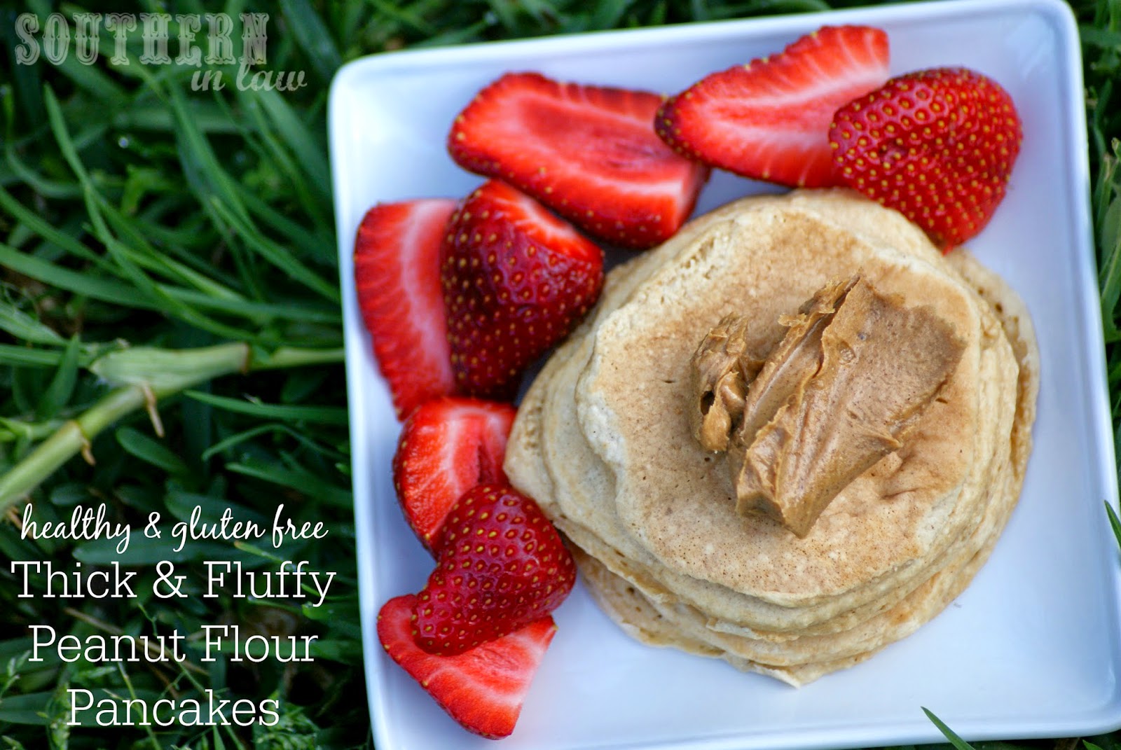 Gluten Free Thick and Fluffy Peanut Flour Pancakes Recipe - low fat, gluten free, refined sugar free, peanut flour recipes, healthy pancake recipes, high protein