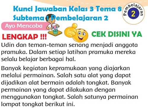 Lengkap Kunci Jawaban Kelas 3 Tema 8 Subtema 1 Pembelajaran 2 Simple News Kunci Jawaban Lengkap Terbaru