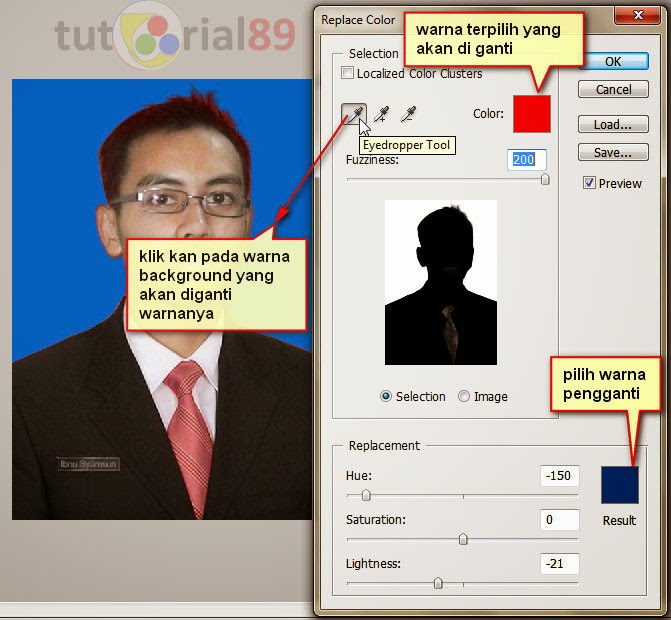 Cara mengganti background pas foto di photoshop + Video
