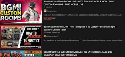 Custom roomtournaments