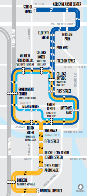 Metromover Miami Map Pdf All About Miami Transportation