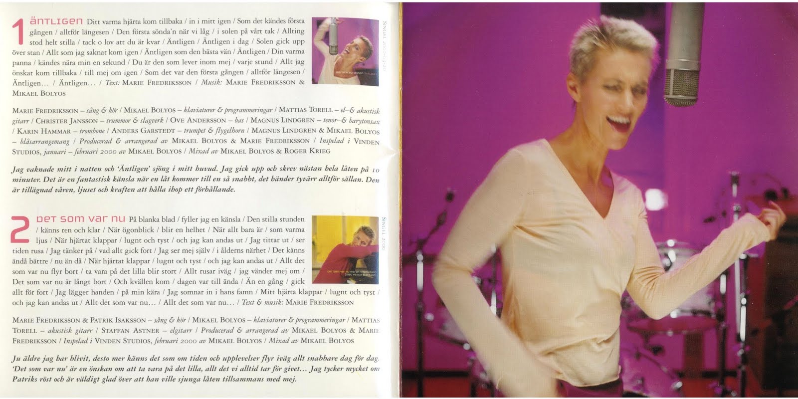 Discografia de Marie Fredriksson Marie Fredriksson Äntligen Marie