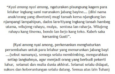 doa selamatan bancakan weton - kanalmu