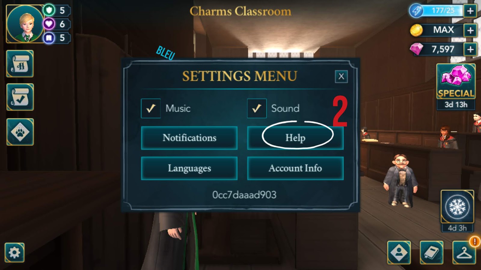Harry Potter Hogwarts Mystery how to Reset/Restart the game