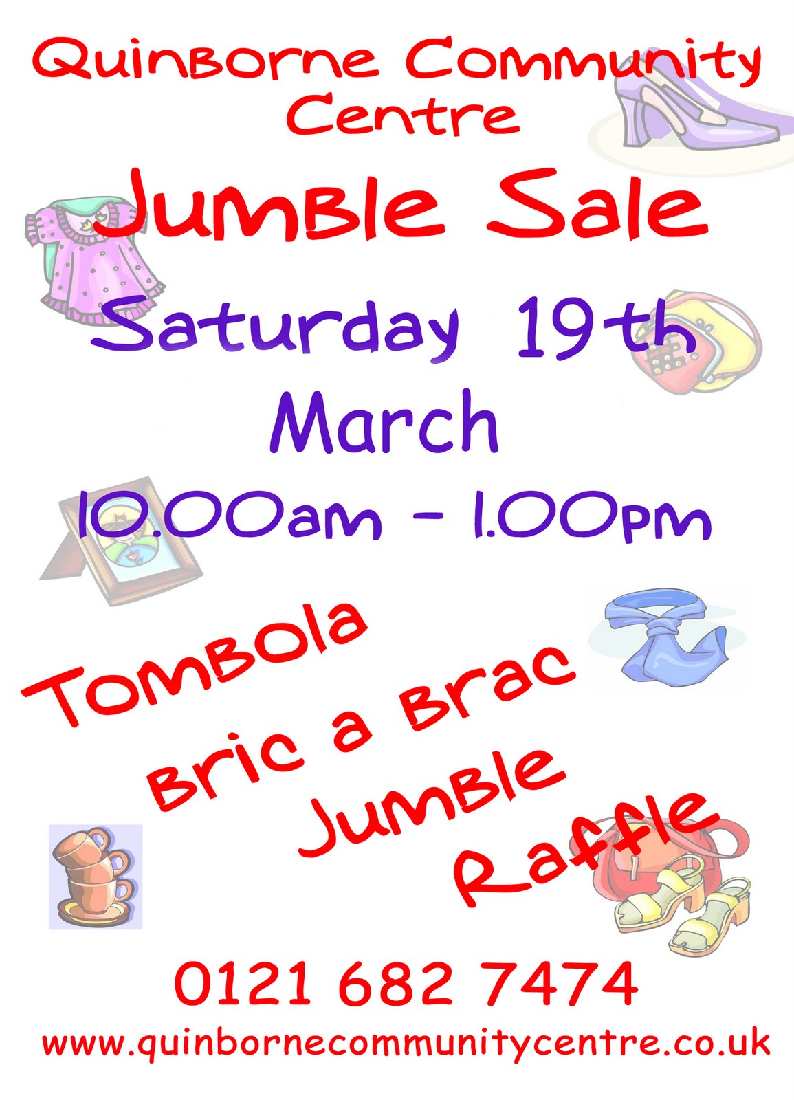 Peter Smallbone's Blog: Quinborne Jumble Sale, Saturday 19th March ...
