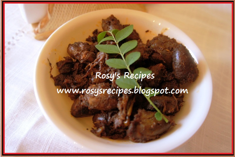 Rosy's Recipes Chicken Hearts Fry