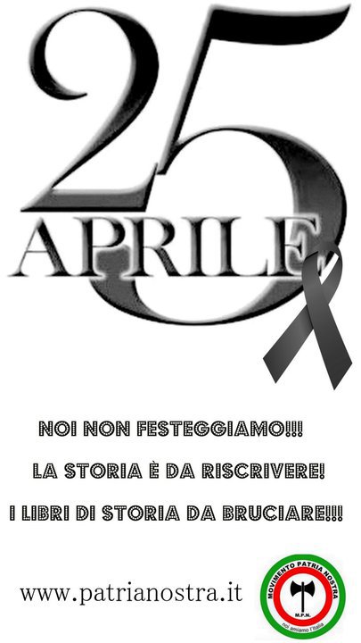 Valerio Arenare IL 25 APRILE NON HO NULLA DA FESTEGGIARE!!!