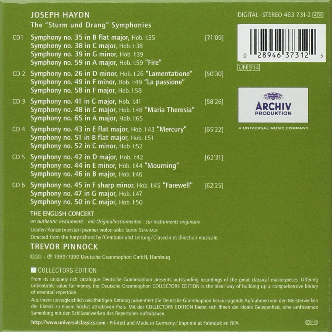 chucrute com quiabo Haydn The 'Sturm und Drang' Symphonies Trevor