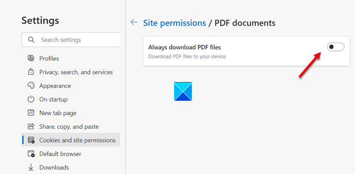 Descargar siempre archivos PDF