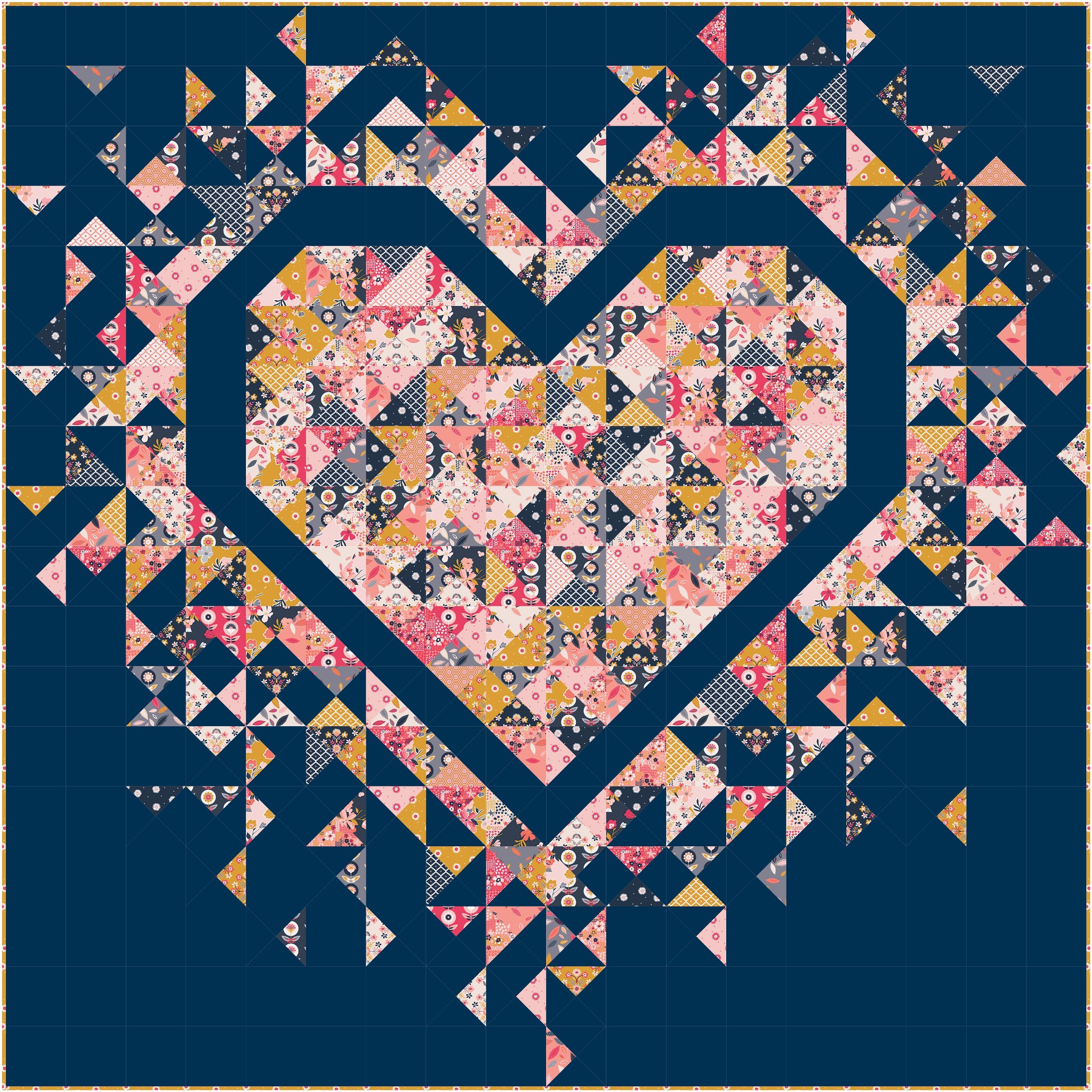Slice of Pi Quilts Exploding Heart Quilt Along Announcement!