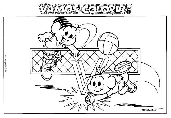Desenho de Jogos olímpicos da Turma da Monica para colorir - Tudodesenhos
