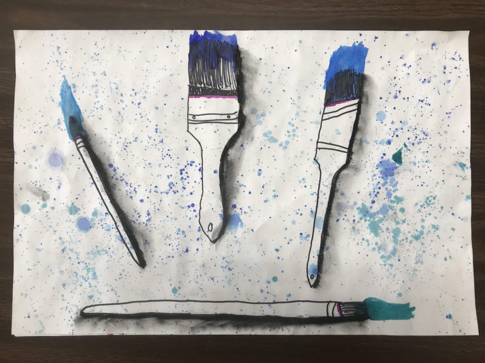 Elements of the Art Room 5th grade Jim Dine inspired paintbrushes