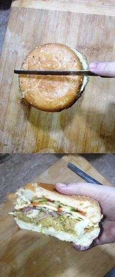 cut the buns
