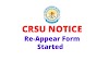 CRSU University online Regular and Reappear form for BA BSC BCOM MA MSC MCOM B.Ed, M.Ed, BA, B.Sc All UG/PG session Jan-2023