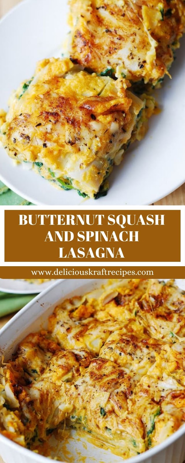 BUTTERNUT SQUASH AND SPINACH LASAGNA