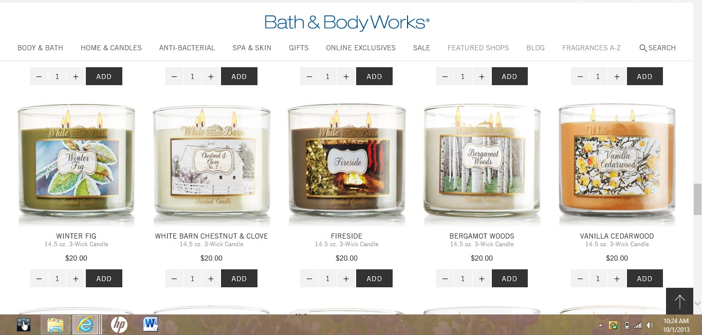 MissEBeauty Winter Bath and Body Works Candles 2013 Added Online!