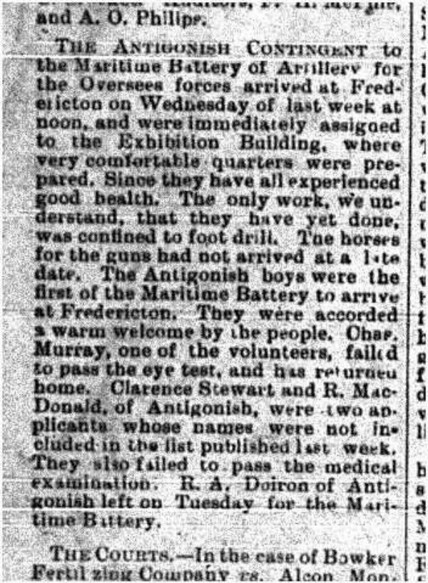Antigonish County during the Great War 1914 1918 The Antigonish
