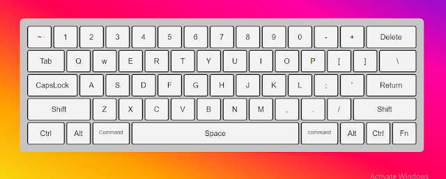 keyboard design using html and css with source code