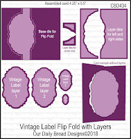 ODBD Custom Vintage Flip Fold with Layers Dies