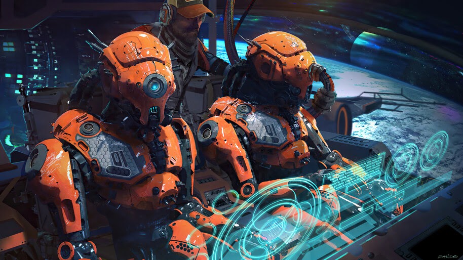 Sci-Fi, Space, Robot, Pilot, 4K, #6.2537