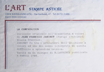 Jean-François Janinet - La Comparaison - acquatinta del 1786 - annunci