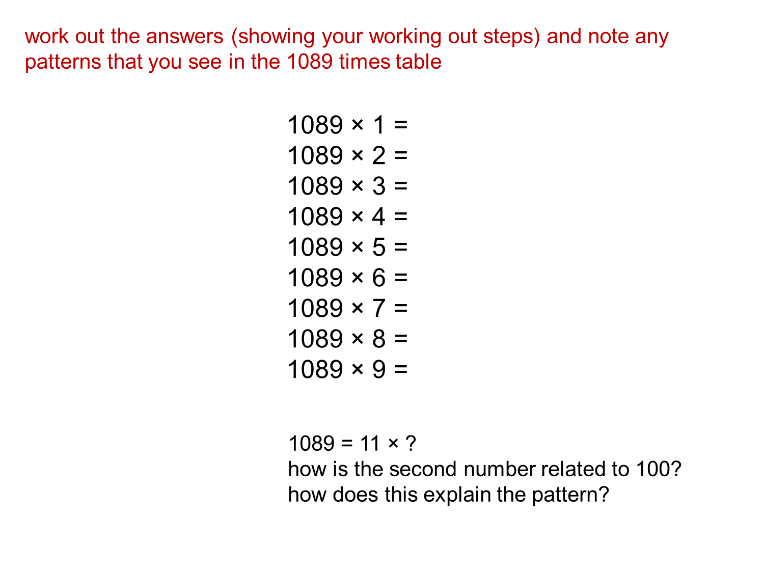 MEDIAN Don Steward mathematics teaching longer multiplication pattern