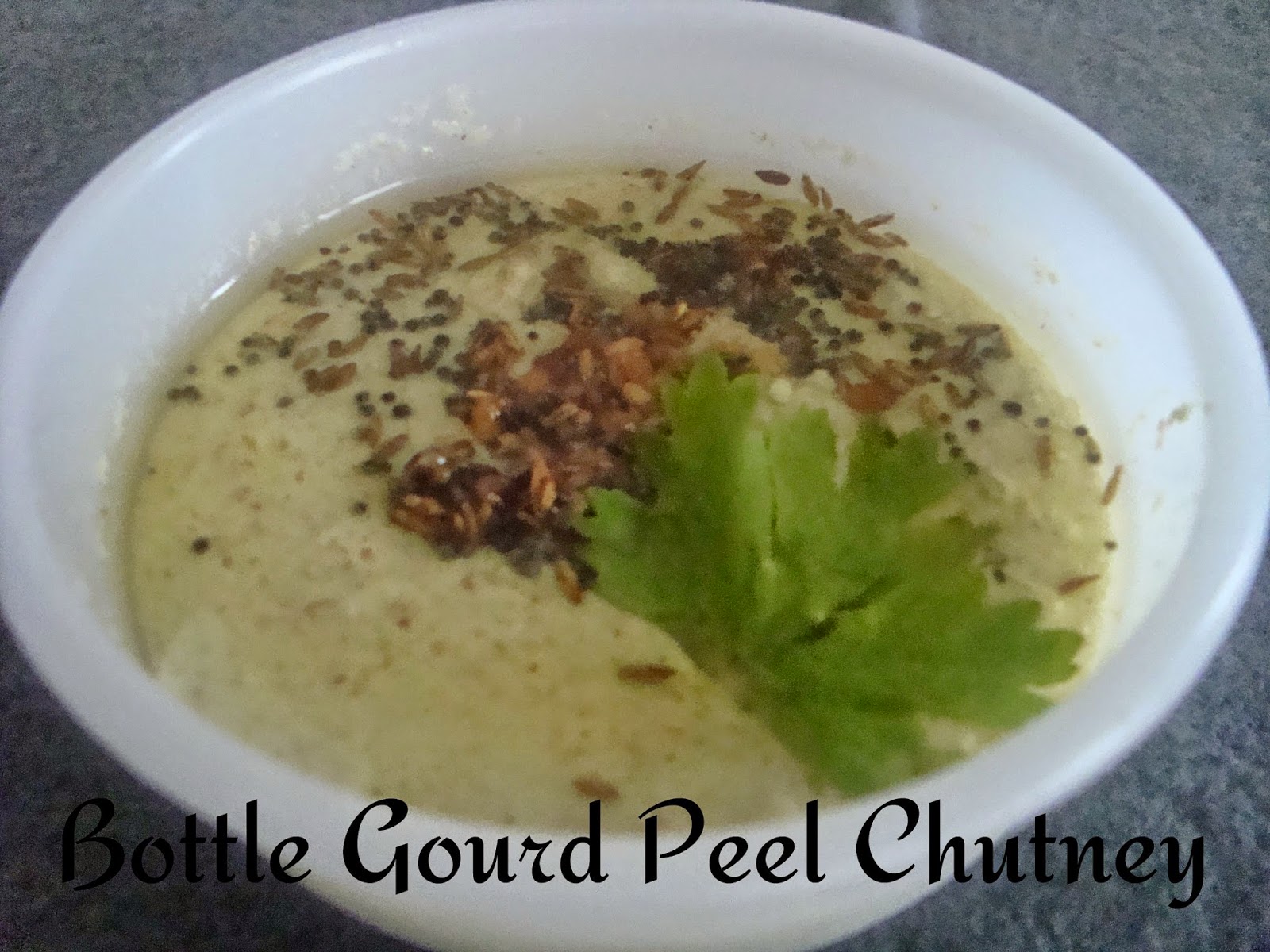 Poorni's Cookbook: Bottle Gourd Peel Chutney