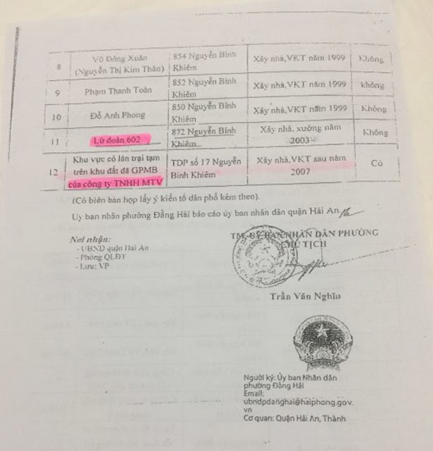 Người dân nói sẽ quyết chiến sống còn cùng chính quyền phường và quận làm trái luật 11